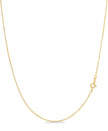 Classic 18K Gold over Sterling Silver Chain – Thin 0.8mm Elegant Necklace 24 Inch