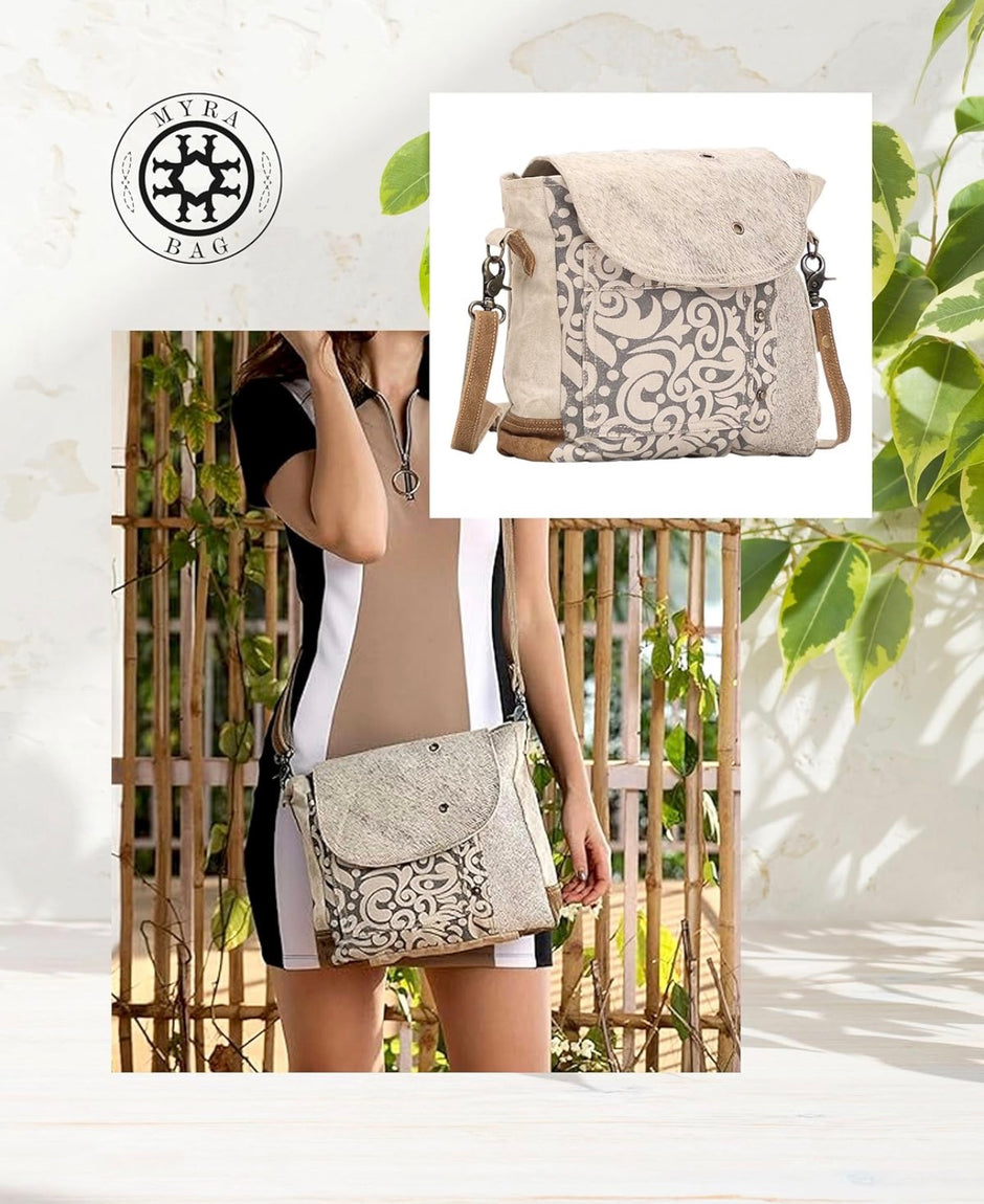 Factural Canvas & Leather Messenger Bag - Work to Weekend
