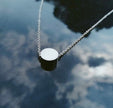 Minimalist Stainless Steel Polished Oval Pendant Necklace