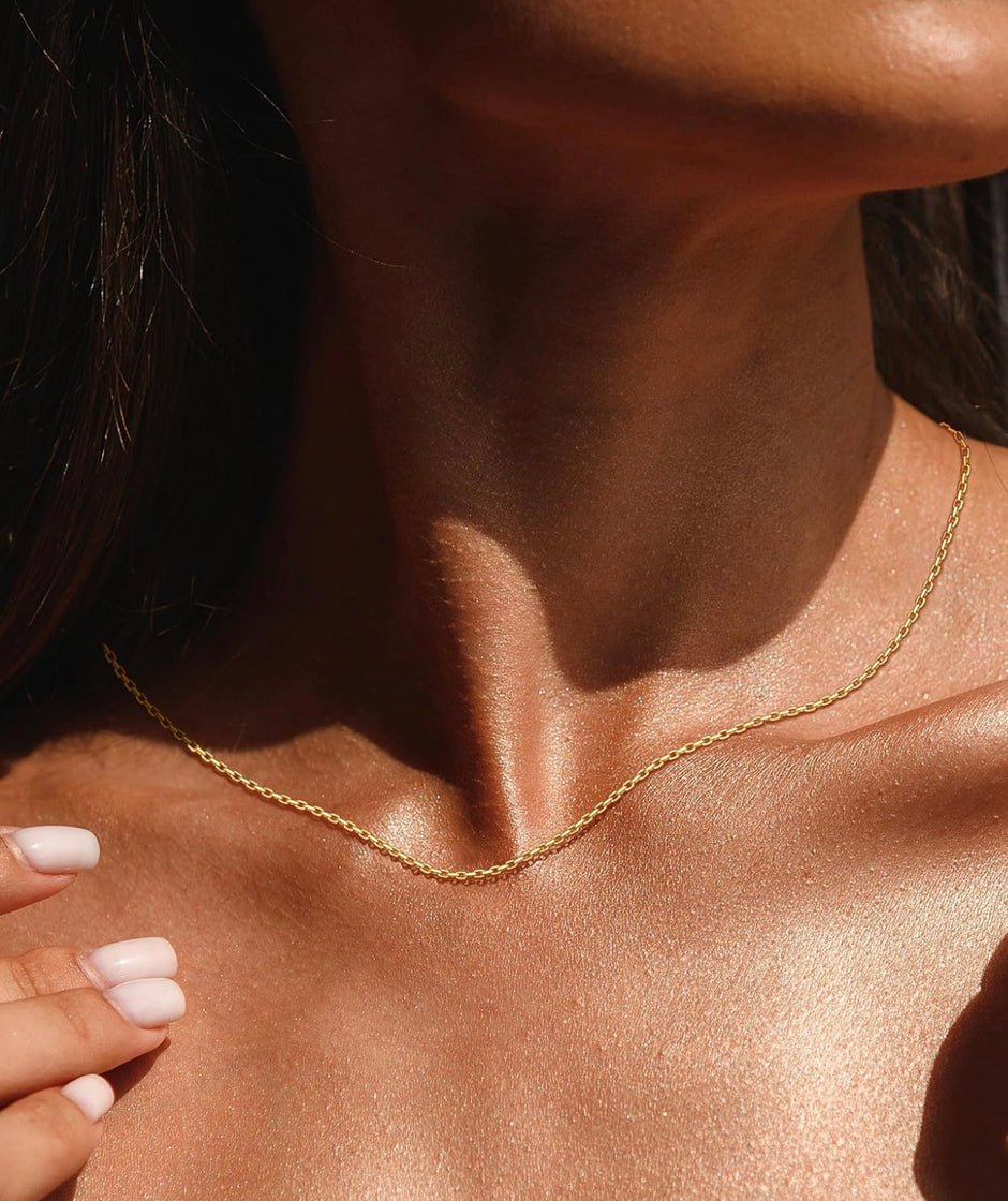 Classic Gold Chain Necklace – Stainless Steel 51+5 cm (20