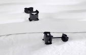 Classic 7mm Black Square Cubic Zirconia Princess Cut Stud Earrings