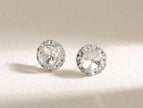 Elegant Crystal Halo Rhinestone Stud Earrings – 15mm