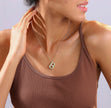 18K Gold Plated Crystal Bubble Initial Necklace – Paved Letter Pendant