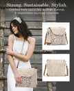 Factural Canvas & Leather Messenger Bag - Work to Weekend