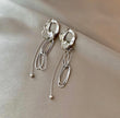 Metal Irregular Long Tassel Earrings – Modern Statement Jewelry