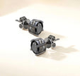 Classic 7mm Black Round Solitaire Cubic Zirconia Stud Earrings