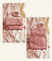 Elegant Pink Faux Leather Clutch Bag