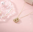 18K Gold Plated Crystal Bubble Initial Necklace – Paved Letter Pendant