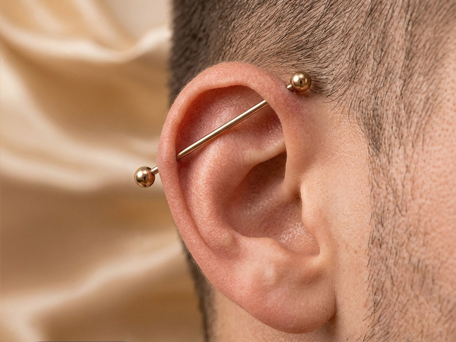 Stainless Steel Industrial Barbell Piercing – Assorted Designs
