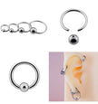 20G Surgical Steel Captive Bead Ring – 10mm Silver Piercing Hoop