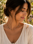 Colorful Cubic Bead Summer Choker – Dainty Gold-Tone Boho Necklace (35+5cm)
