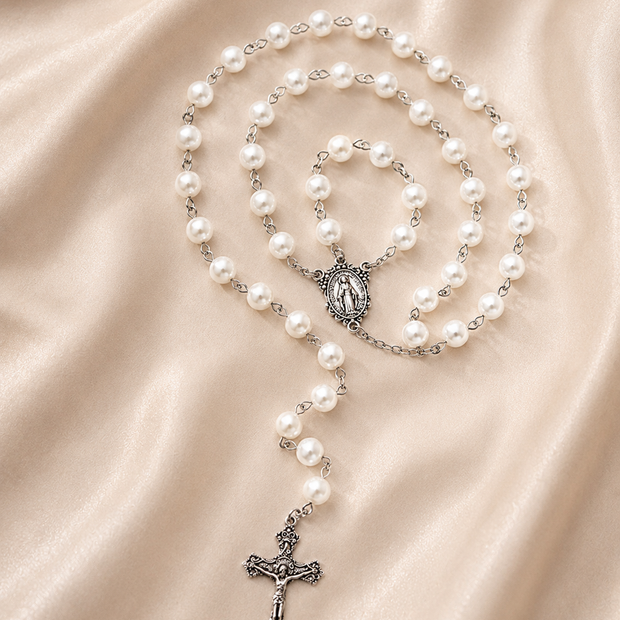 Traditional Catholic Rosary Necklace – Durable Stainless Steel Beads