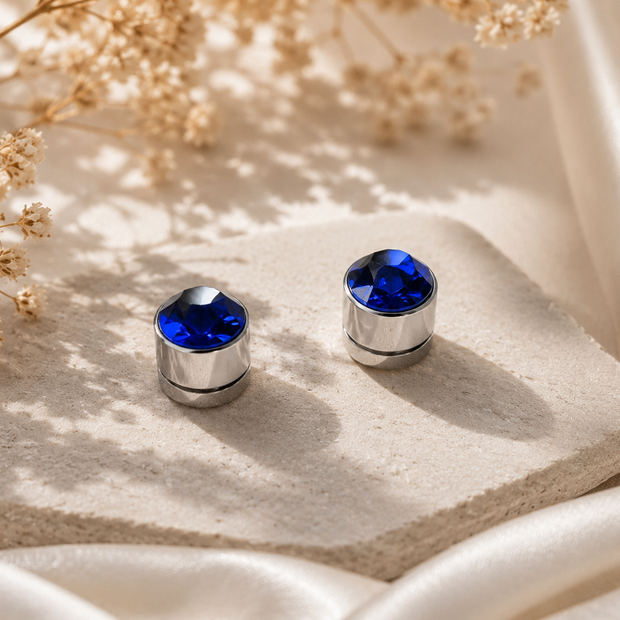 Crystal Magnetic Stud Earrings – Non-Pierced Fake Piercing Jewelry 6mm