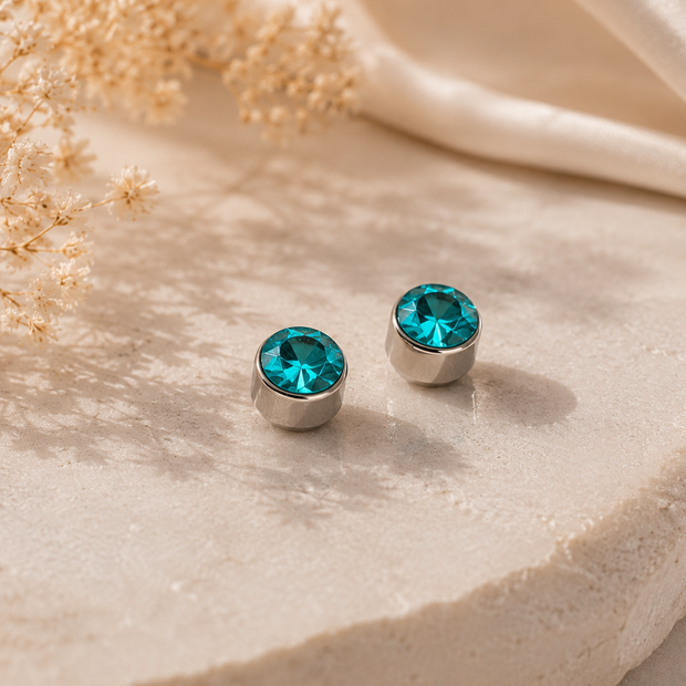 5mm Colorful Crystal Magnetic Studs – Non-Pierced Fake Earrings