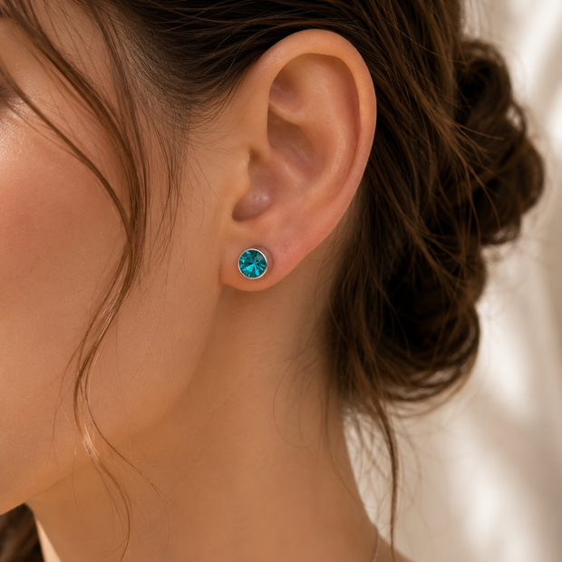 5mm Colorful Crystal Magnetic Studs – Non-Pierced Fake Earrings