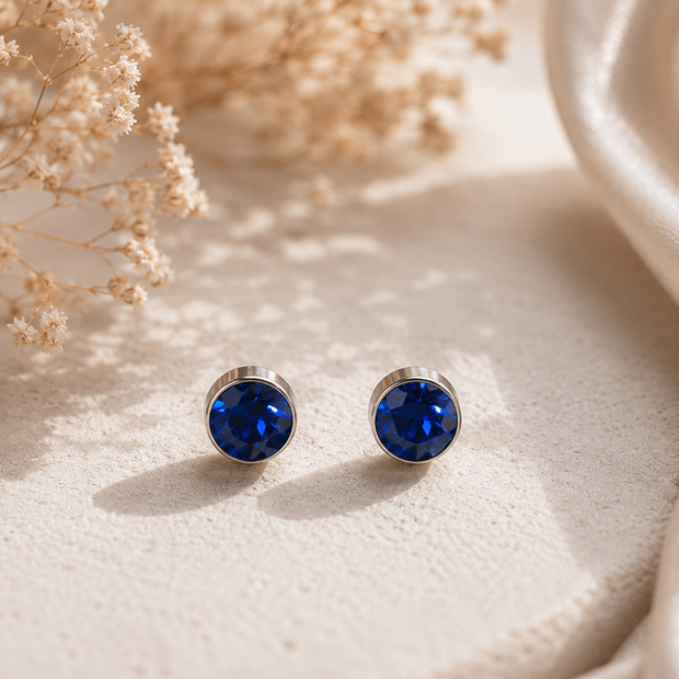 5mm Colorful Crystal Magnetic Studs – Non-Pierced Fake Earrings