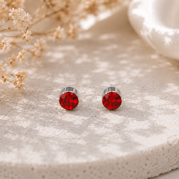4mm Colorful Crystal Magnetic Studs – Non-Pierced Fake Earrings