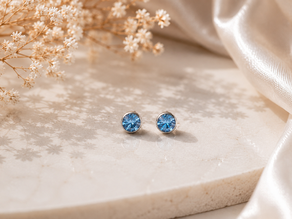 4mm Colorful Crystal Magnetic Studs – Non-Pierced Fake Earrings