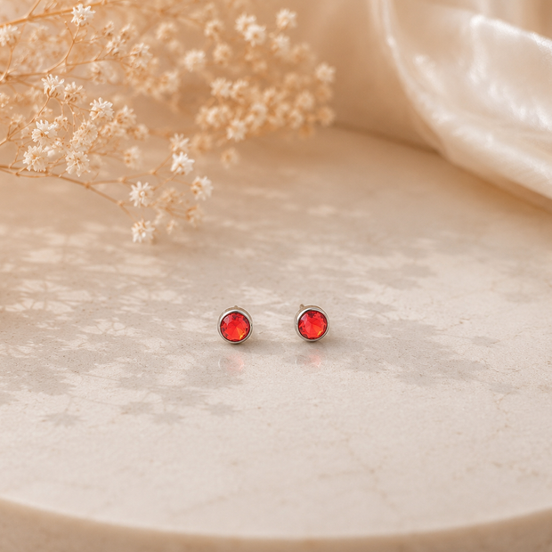 3mm Crystal Magnetic Stud Earrings – Non-Pierced Fake Piercing