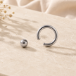 20G Surgical Steel Captive Bead Ring – 10mm Silver Piercing Hoop