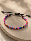 Handmade Woven Boho Bracelet – Colorful Braided String (Adjustable)
