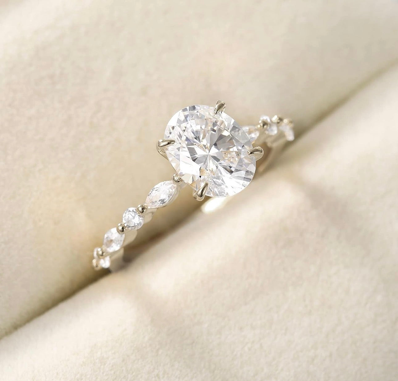 Sterling 925 Silver Engagement Ring