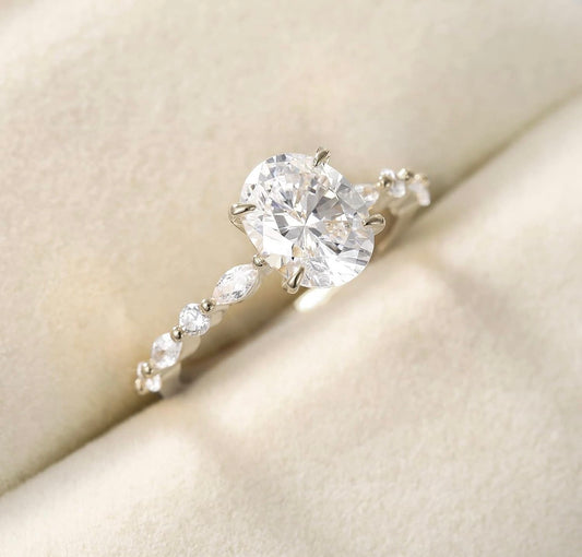 Sterling 925 Silver Engagement Ring