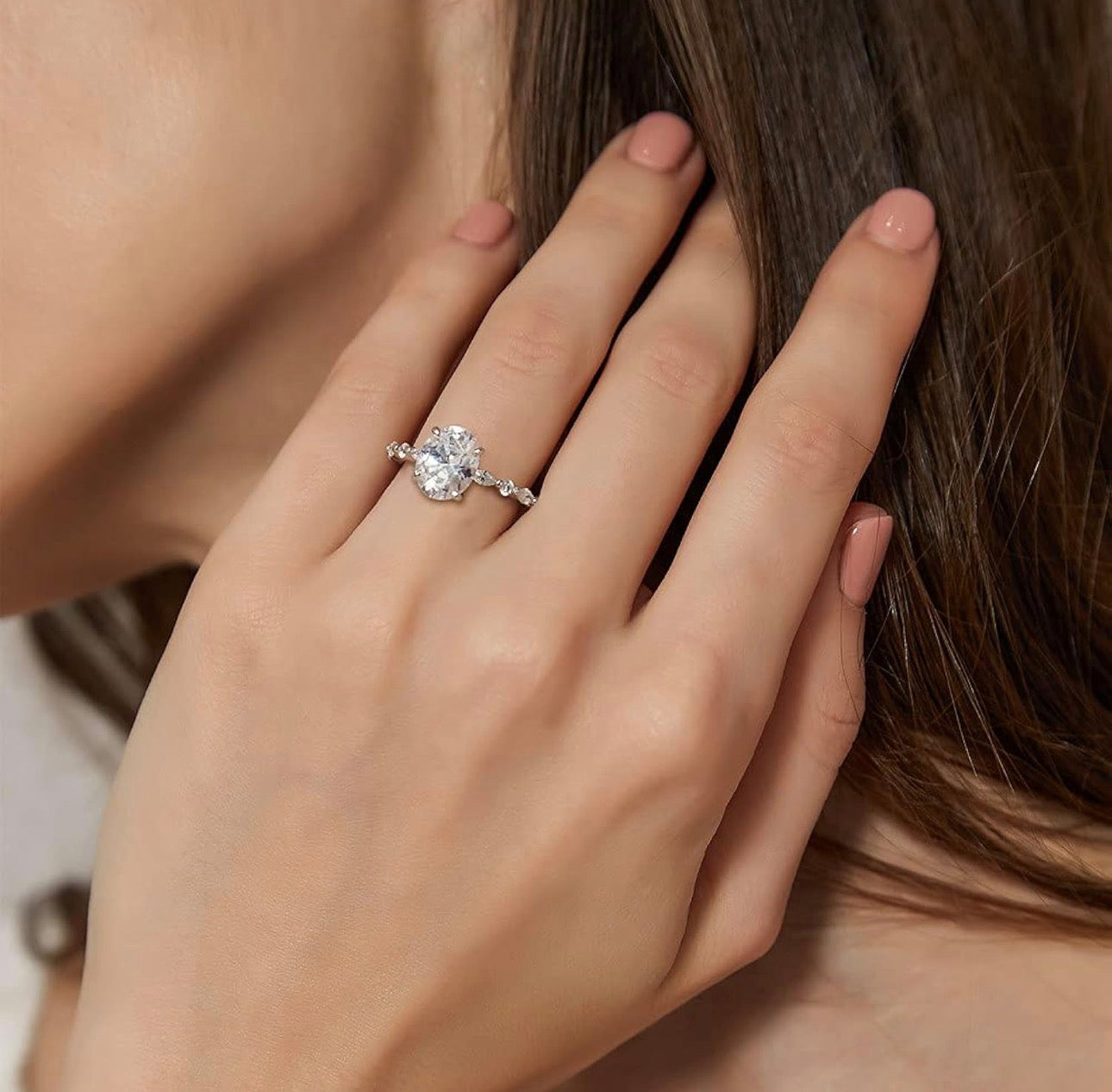 Sterling 925 Silver Engagement Ring