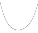 925 Sterling Silver Round Box Chain Necklace – Unisex Polished Link Chain, 46 cm