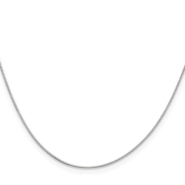 925 Sterling Silver Round Box Chain Necklace – Unisex Polished Link Chain, 46 cm