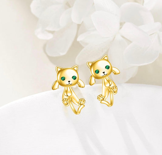 Cute Cat Stud Earrings