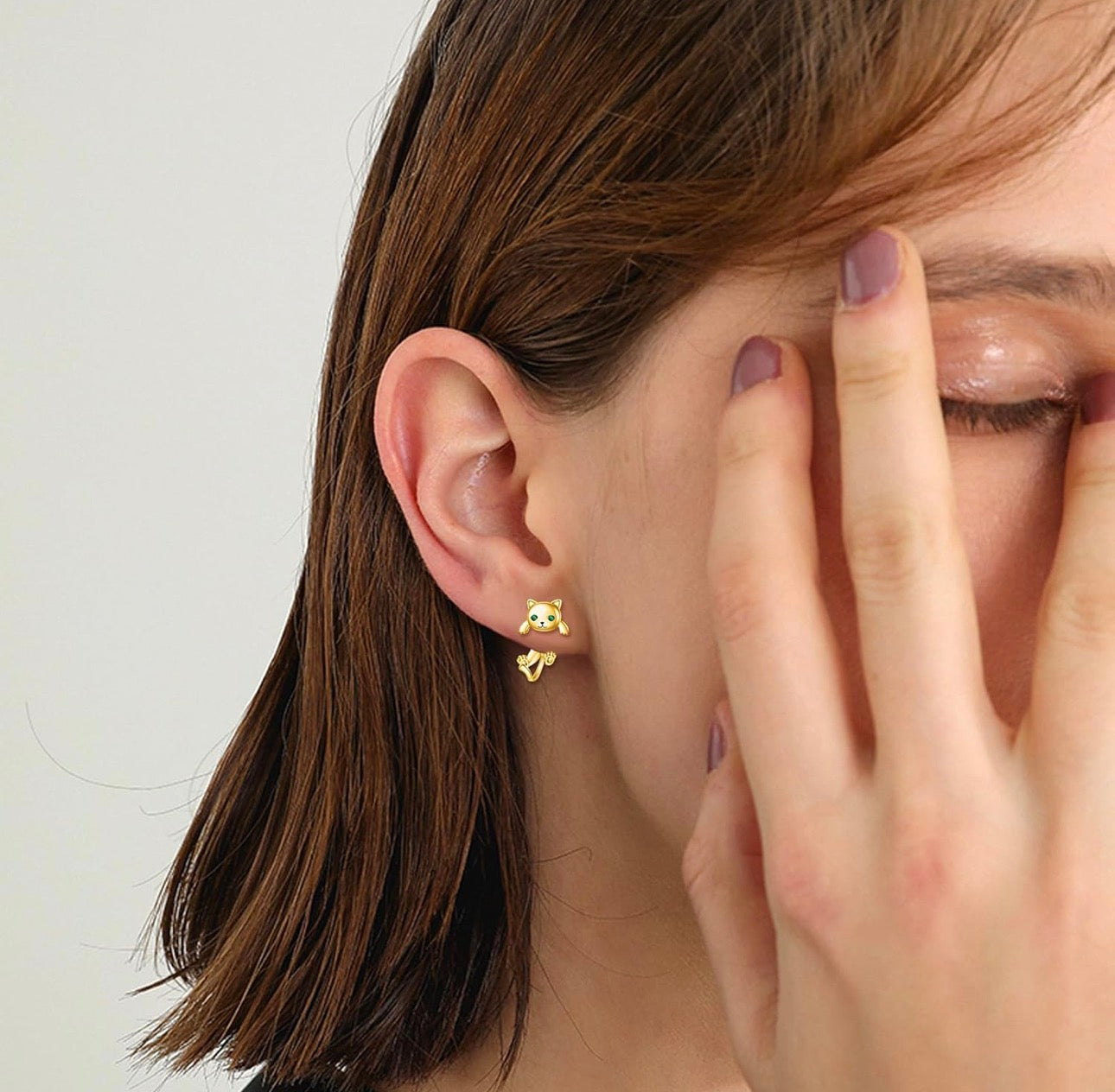 Cute Cat Stud Earrings