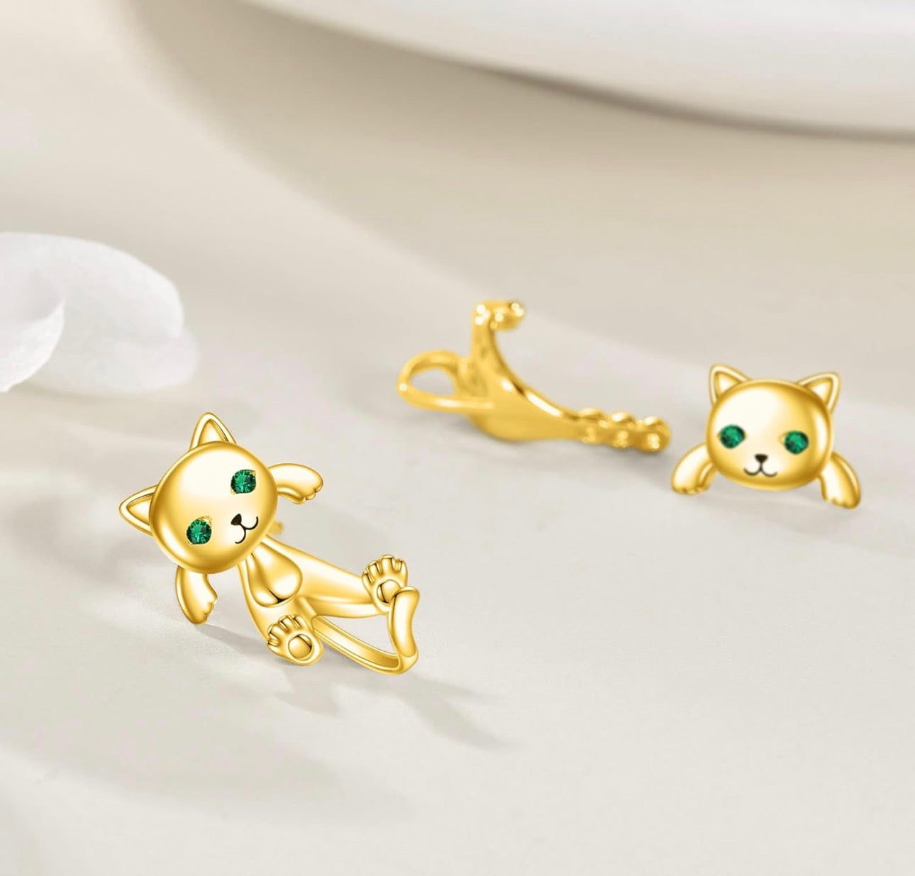 Cute Cat Stud Earrings