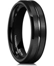 Genuine Tungsten Carbide Wedding Ring for Men & Women – 8mm Durable Classic Band