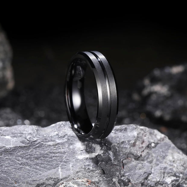 Genuine Tungsten Carbide Wedding Ring for Men & Women – 8mm Durable Classic Band