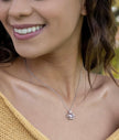 Two-Tone Queen Crown Pendant Necklace – Czech Crystal Centerpiece