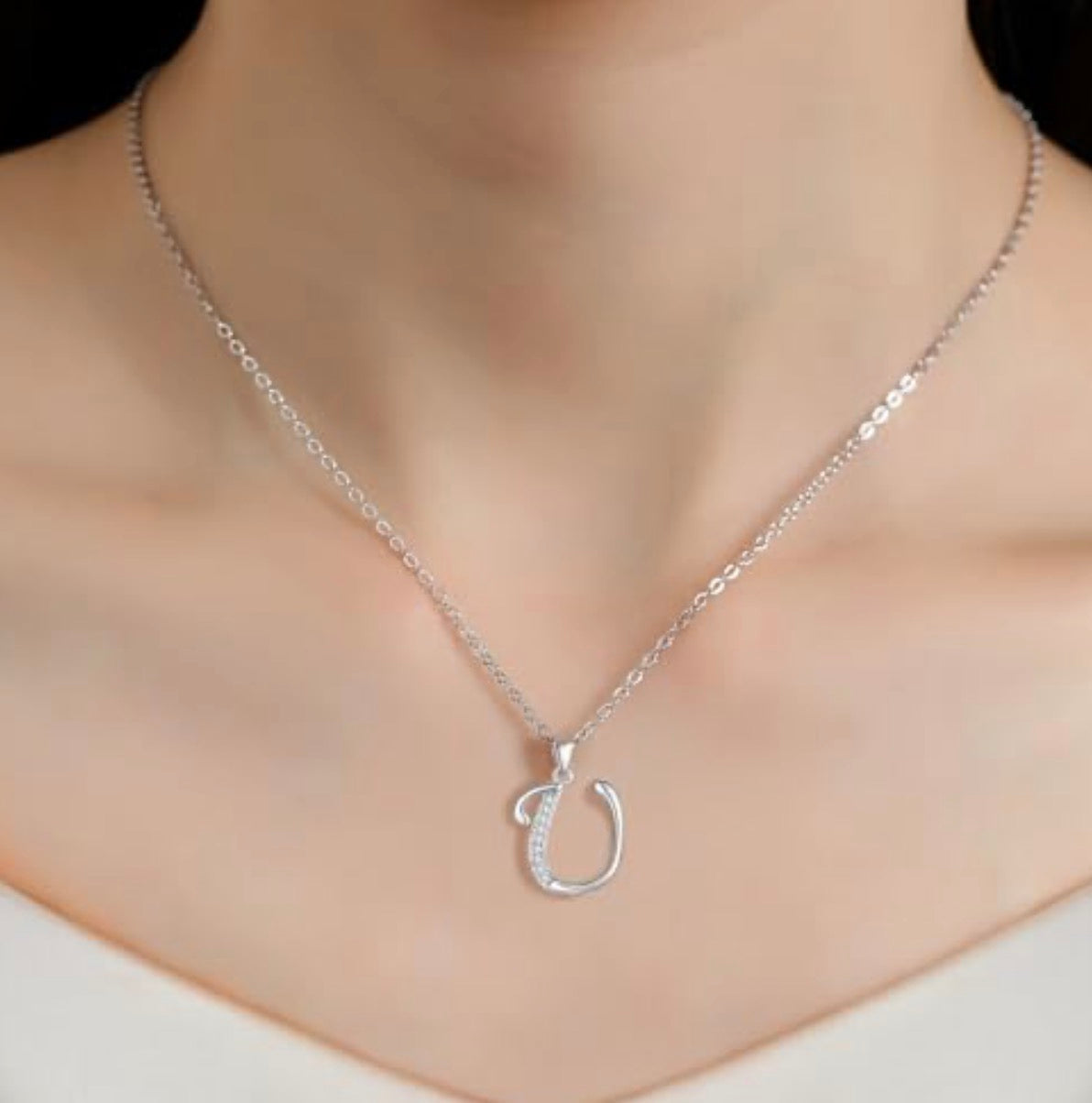 Initial Pendant Silver