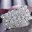 Crystal Elastic Bridal Bracelet – Polished Steel Wedding Jewelry