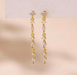 Dainty Gold-Plated 925 Silver Drop Earrings – Elegant 3cm Dangle