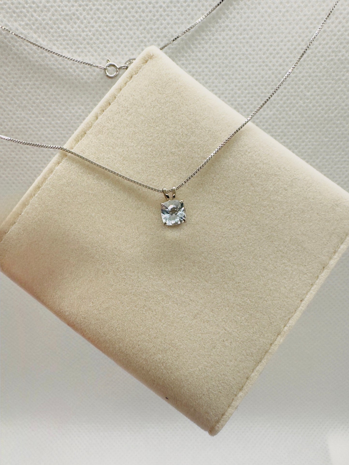 Cushion Cut Gemstone Necklace
