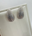 Elegant Sparkling Teardrop Earrings – Stainless Steel