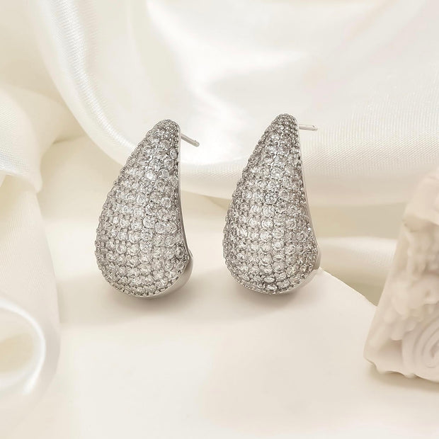 Elegant Teardrop Stainless Steel Earrings for Everyday Luxury