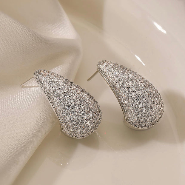 Elegant Teardrop Stainless Steel Earrings for Everyday Luxury