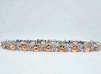 Sparkling Oval Cut CZ Tennis Bracelet – 8mm Elegant Statement