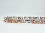 Sparkling Oval Cut CZ Tennis Bracelet – 8mm Elegant Statement