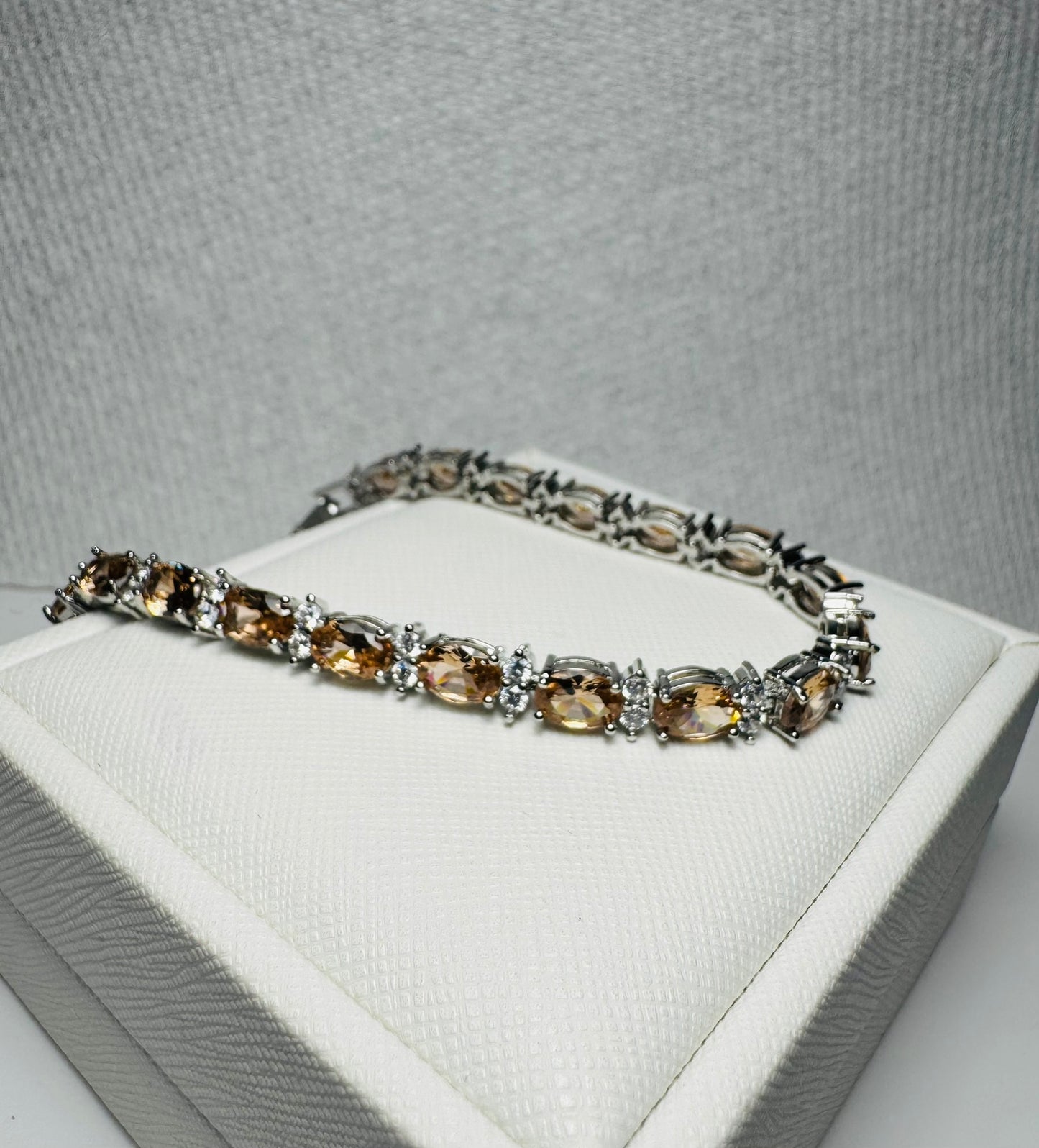 Oval Cut CZ Tennis Bracelet
