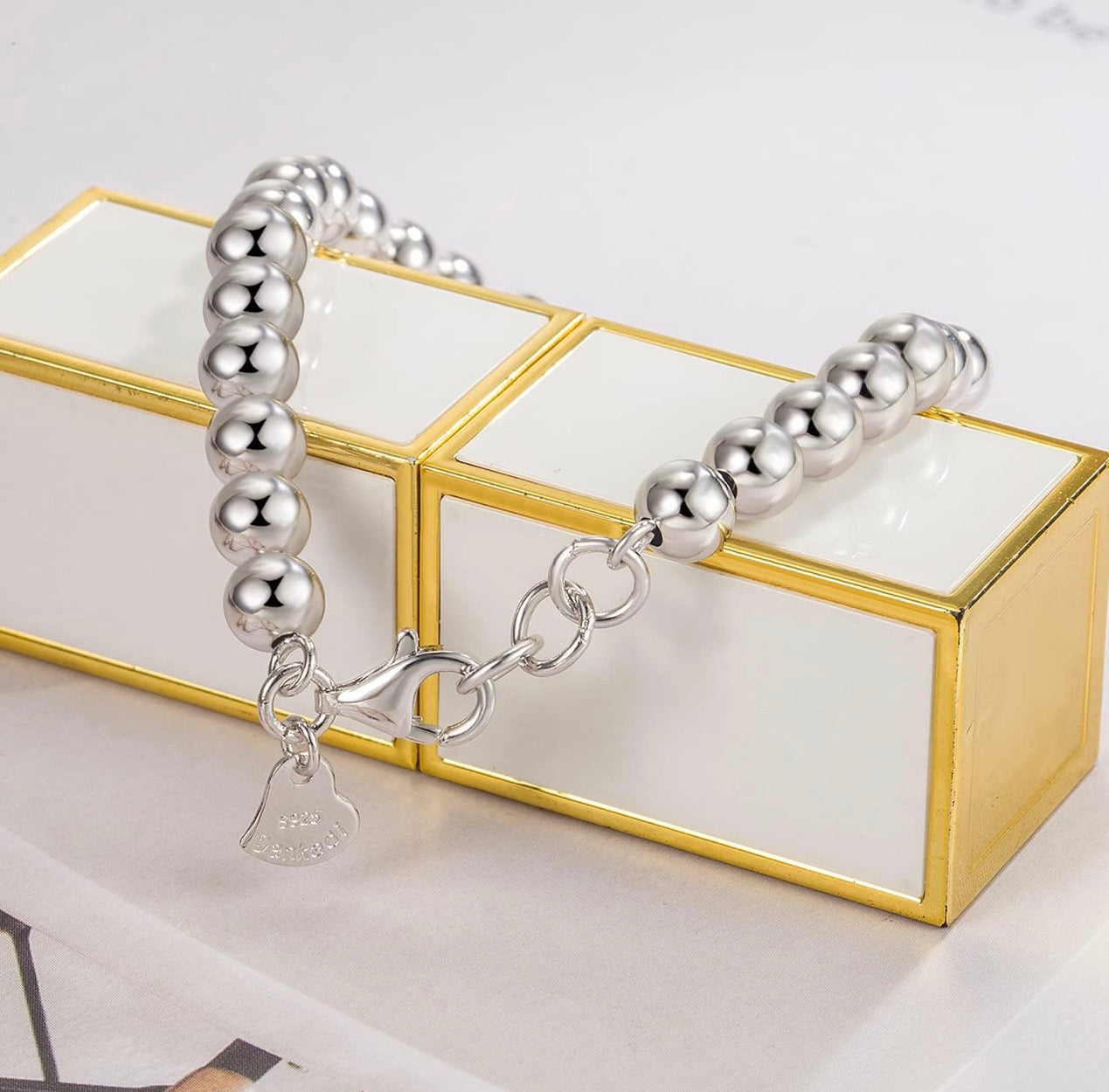 Dankadi Sterling Silver 925 Bead Bracelet