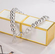 Dankadi Sleek Sterling Silver Bead Bracelet – Smooth Delicate Wristband