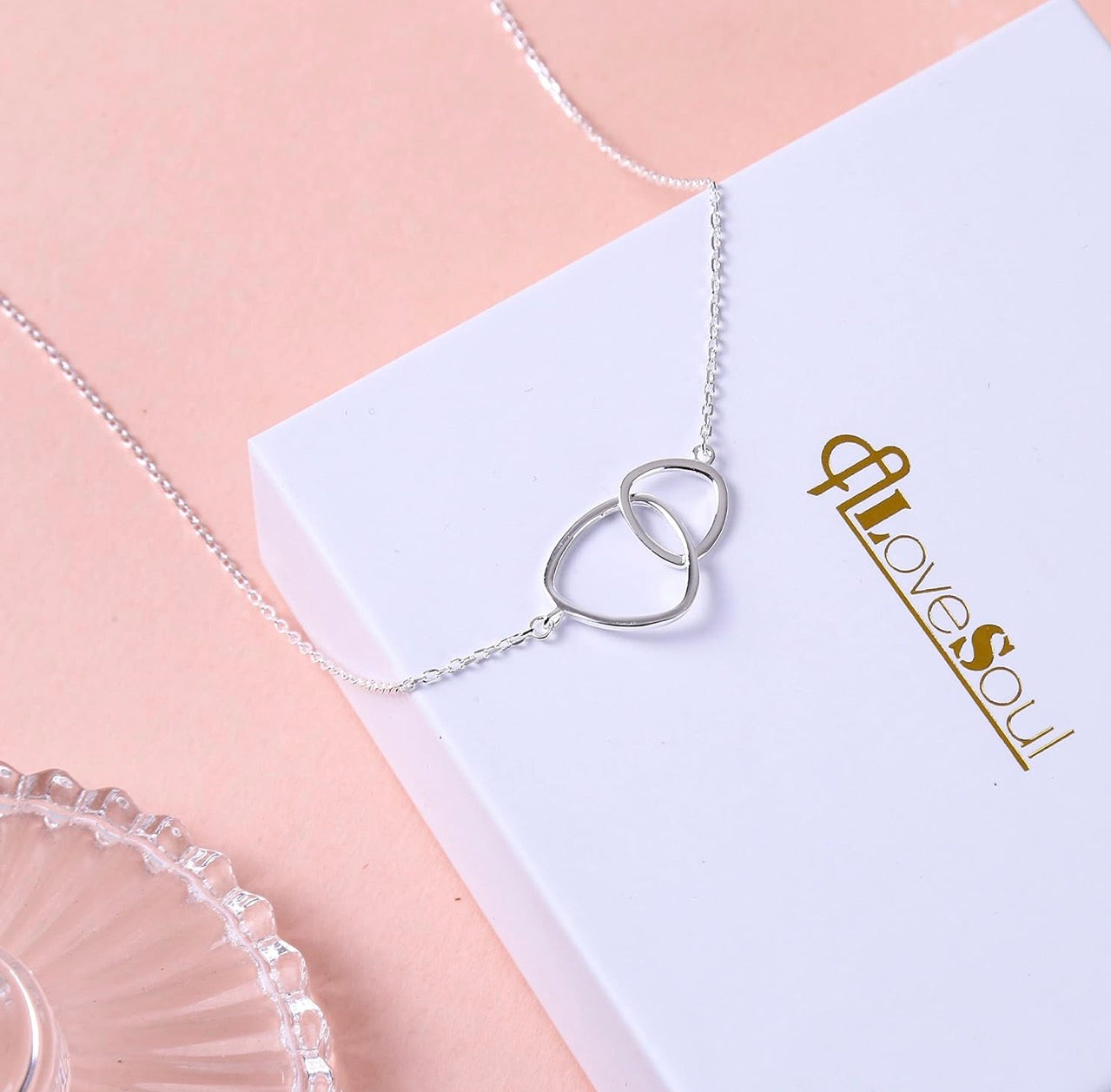 Two Interlocking Infinity Necklace