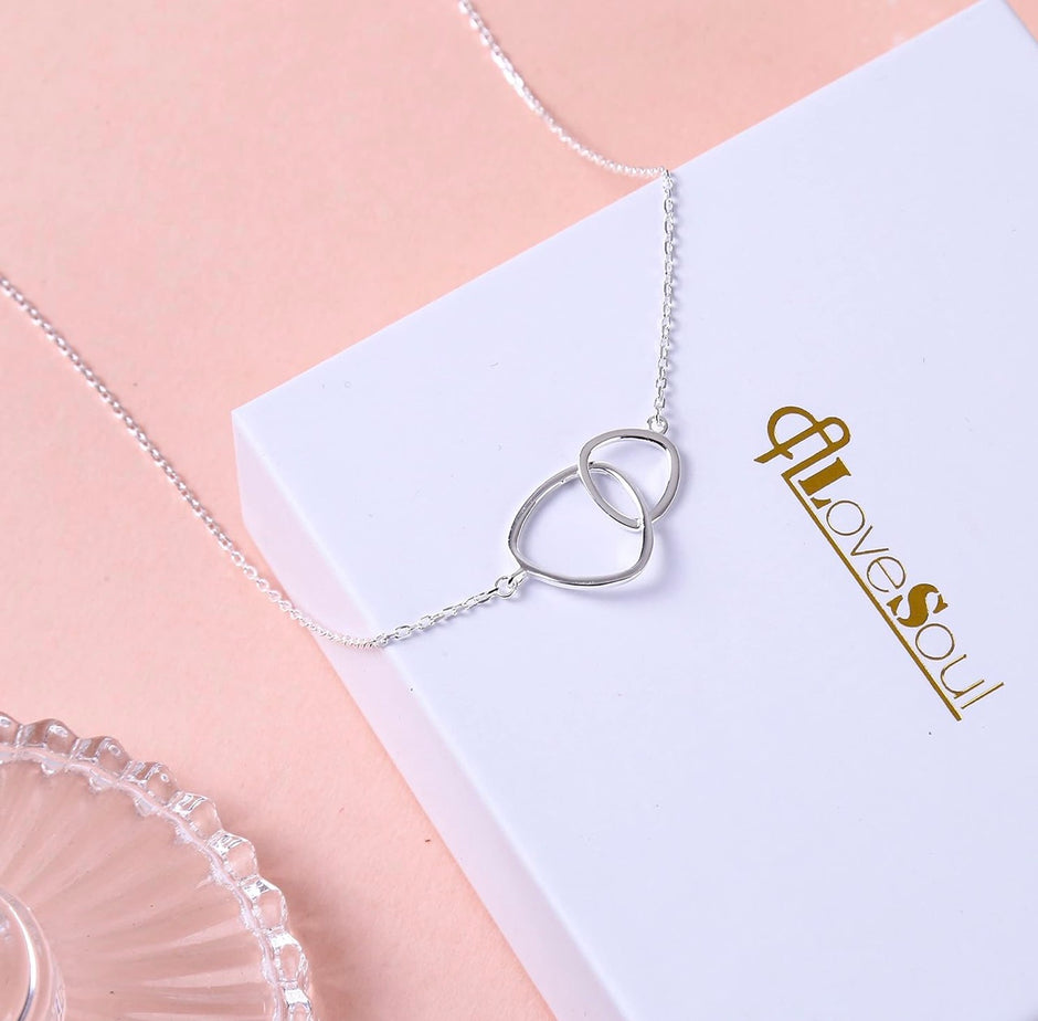 Elegant Double Infinity Symbol Necklace 18 Inch – Meaningful Connection Gift